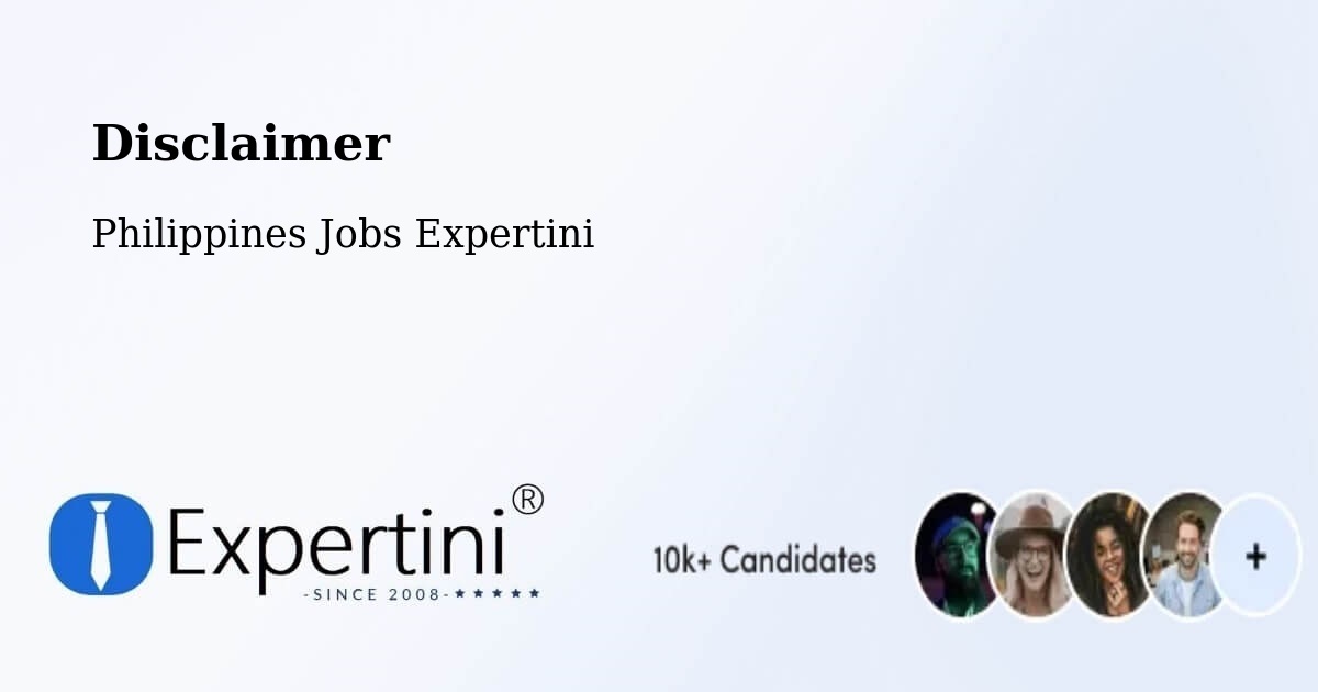 Disclaimer – Parabcan - Philippines Jobs Expertini
